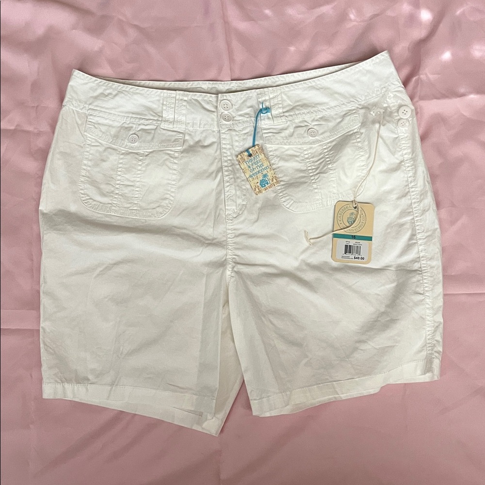 Caribbean Joe Women's Cream Shorts